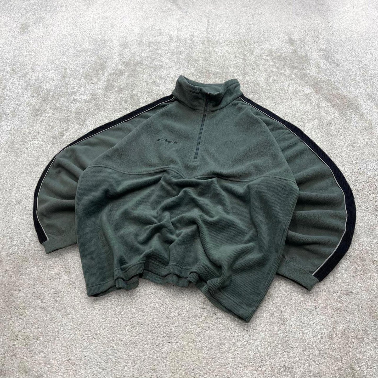 Green Columbia technical fleece XXL Men's y2k style zip up autumn pull over