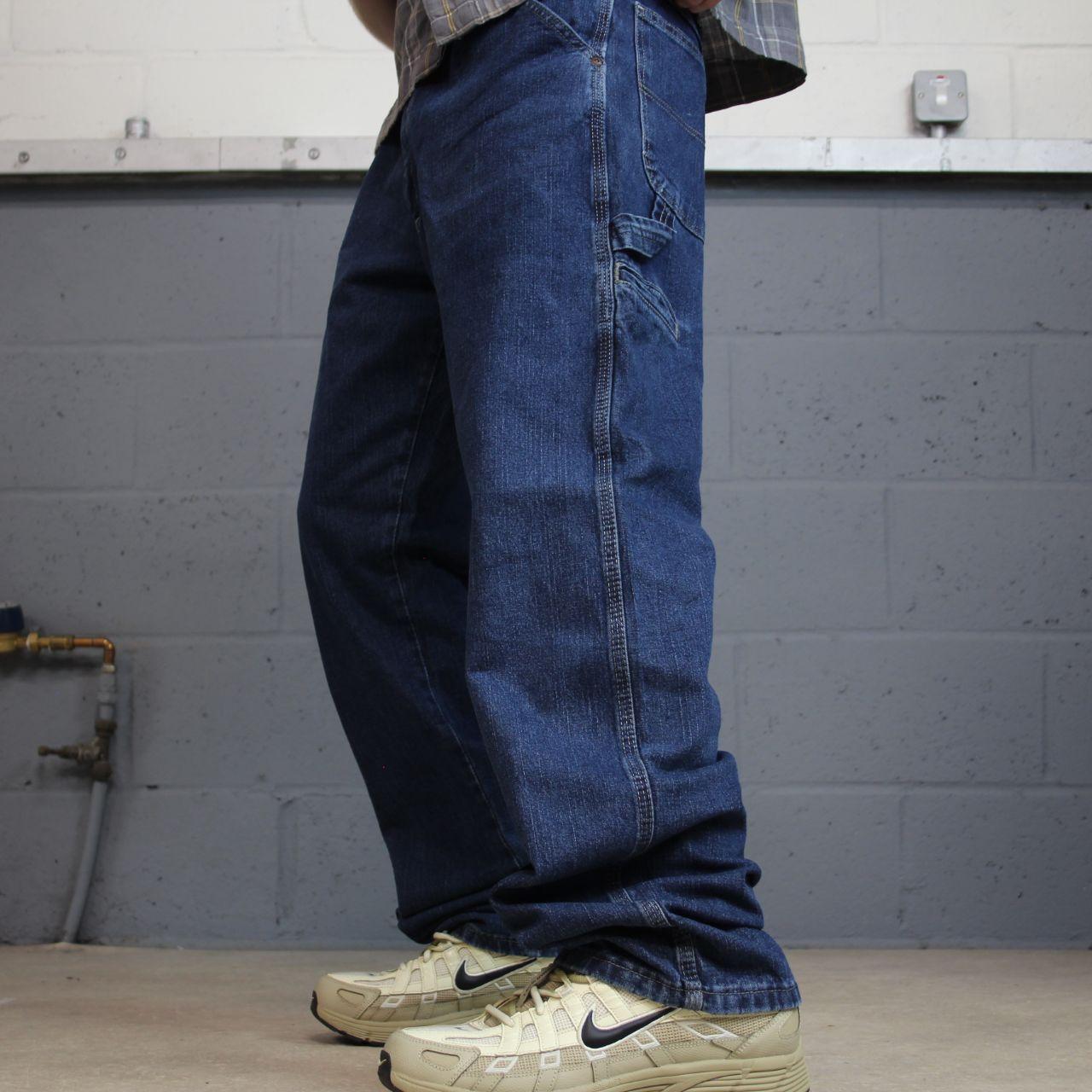 Wrangler carpenter jeans y2k blue loose leg denim