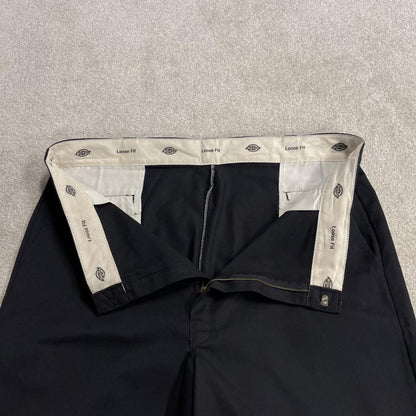 Dickies extra baggy chino shorts black carpenter chino skate / surf style baggy fit shorts loose