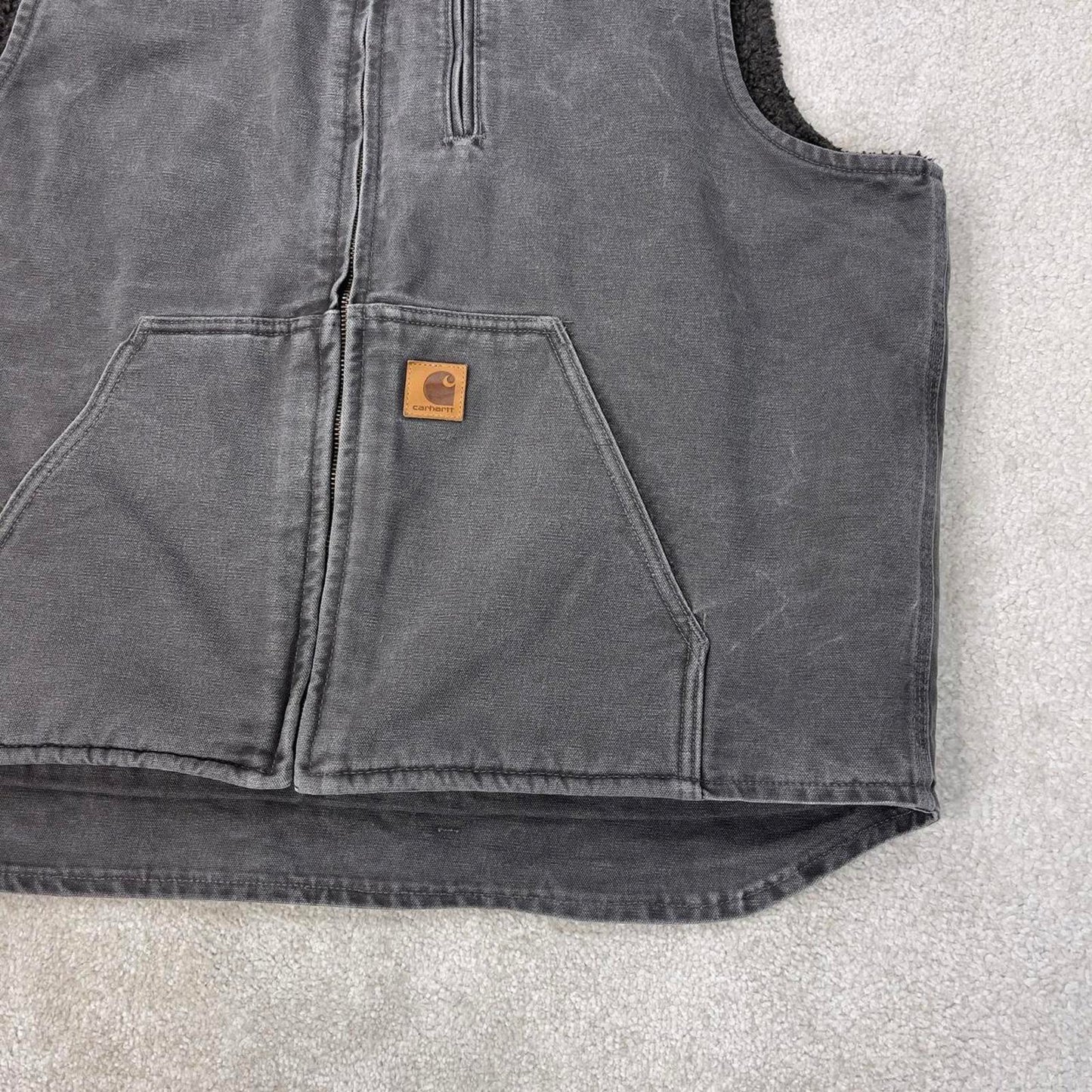 Grey vintage Carhartt Gilet XL
