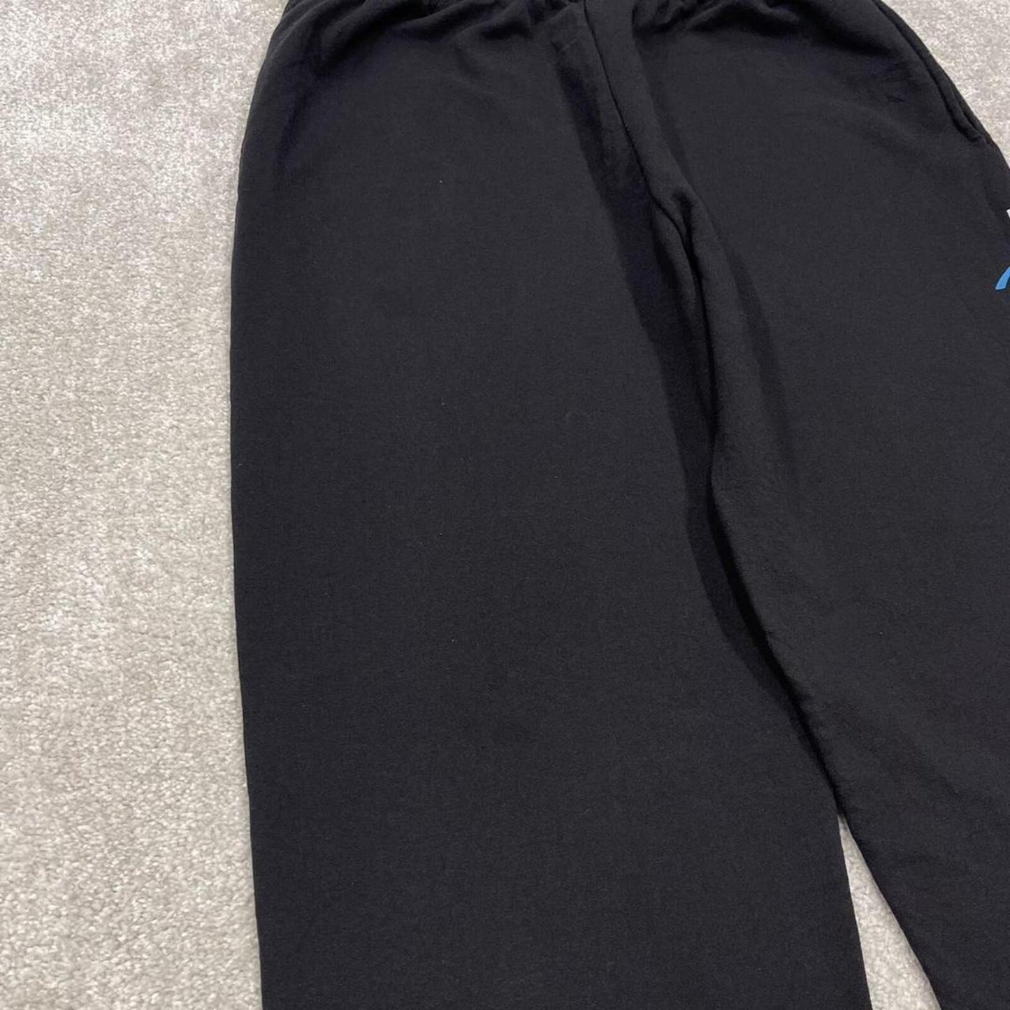 Y2k NFL baggy sweatpants joggers wide leg black Large Loose Carolina Panthers tracksuit bottoms