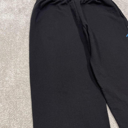Y2k NFL baggy sweatpants joggers wide leg black Large Loose Carolina Panthers tracksuit bottoms