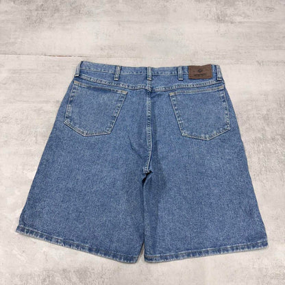 Mens blue denim Wrangler jorts W38
