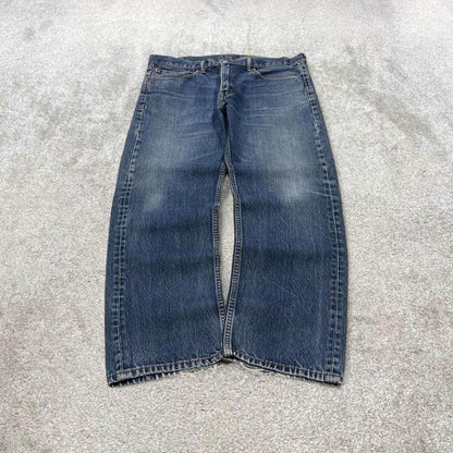 Y2k Levi's 505 jeans regular fit blue 100% cotton denim pants red tab logo