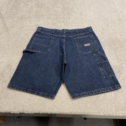 Wrangler baggy denim shorts carpenter blue Loose skater style summer cargo jorts