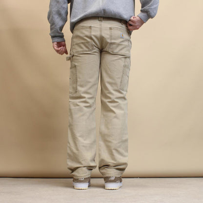 Tan Carhartt carpenter pants size 8 W32L31 original fit cargo 90s style pants