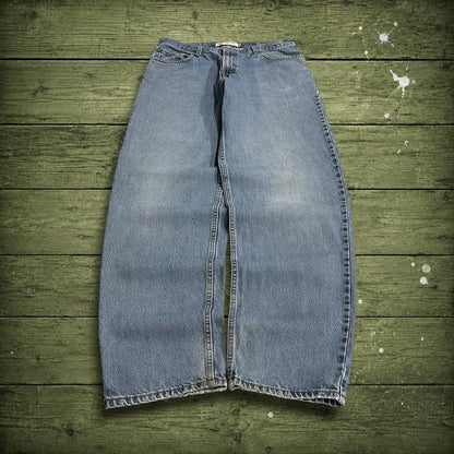 Levi's 560 baggy jeans y2k blue Wide leg comfort fit denim pants red tab logo