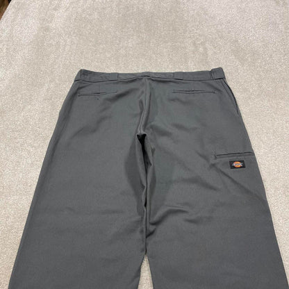 Y2k baggy fit Dickies double knee work pants grey Loose wide-leg chino style skate trousers