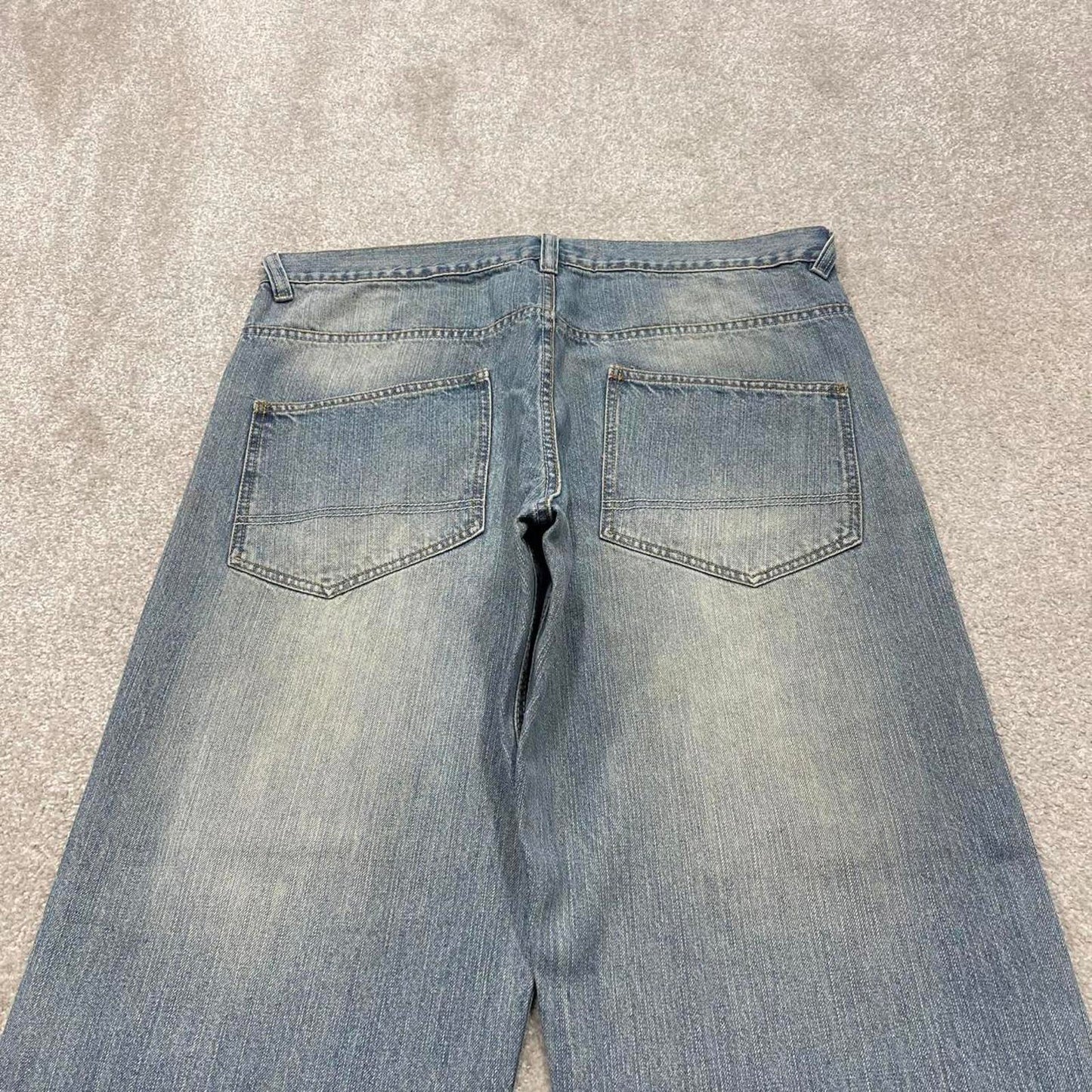Y2K baggy Ecko Unltd jeans wide leg blue Loose fit denim skater style pants