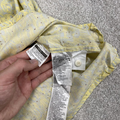 Y2K Levi’s funky pattern short sleeve shirt yellow Floaty festival button down shirt