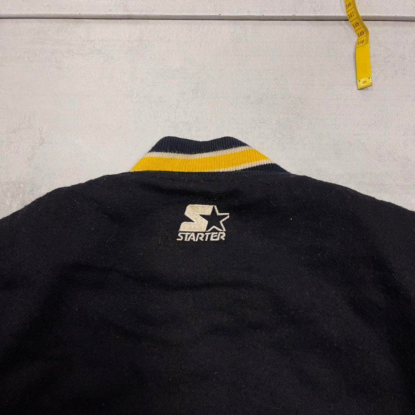 Vintage Starter wool varsity jacket Medium leather black Buffaloes CU Buffs NFL