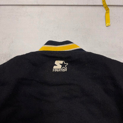 Vintage Starter wool varsity jacket Medium leather black Buffaloes CU Buffs NFL