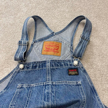 Vintage Levi's dungarees Large blue denim baggy 90s skater style bib & brace overalls