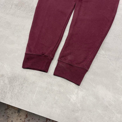 Y2k burgundy Nike joggers S mens gym comfy sweatpants swoosh logo