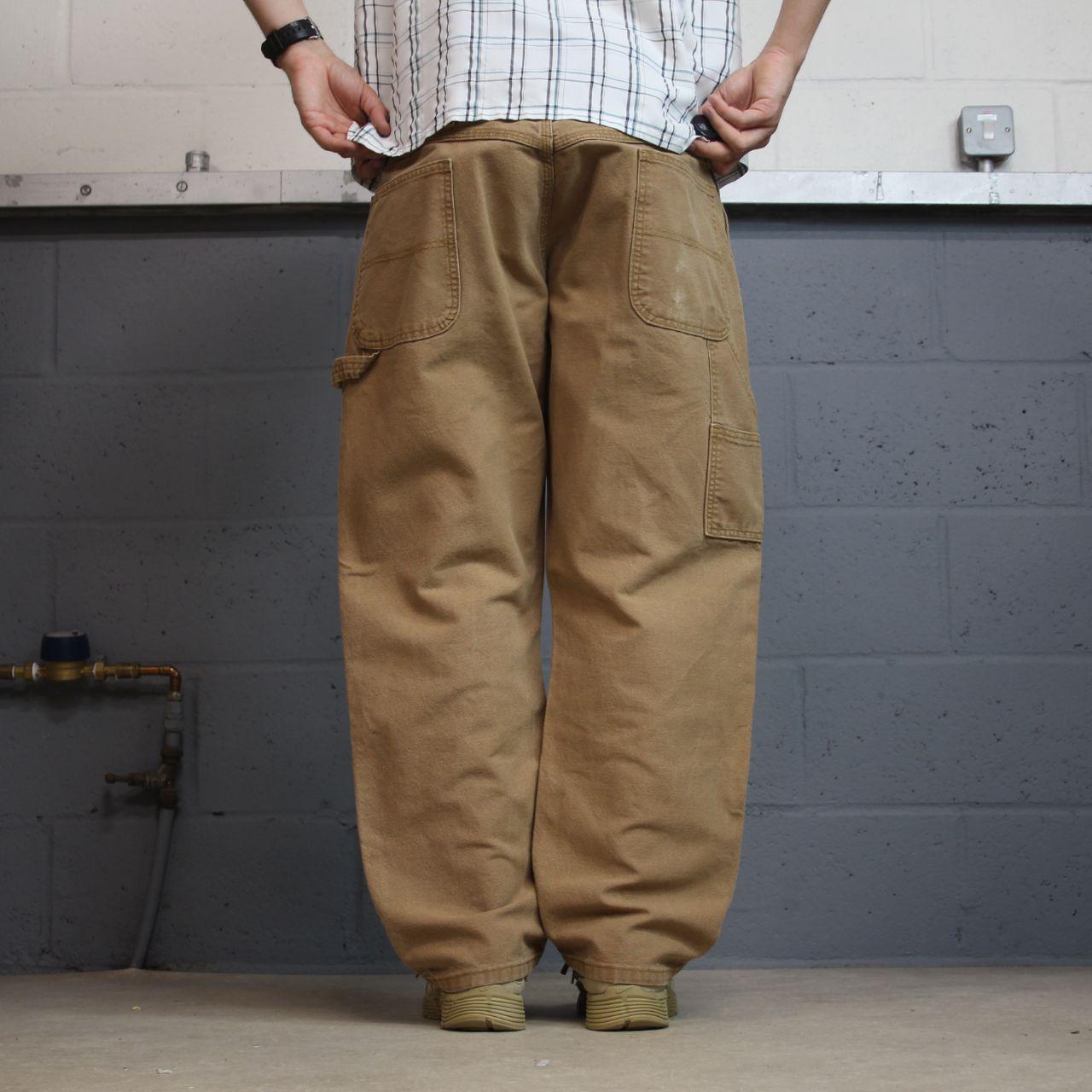 Canvas carpenter jeans y2k loose W40L30 tan brown