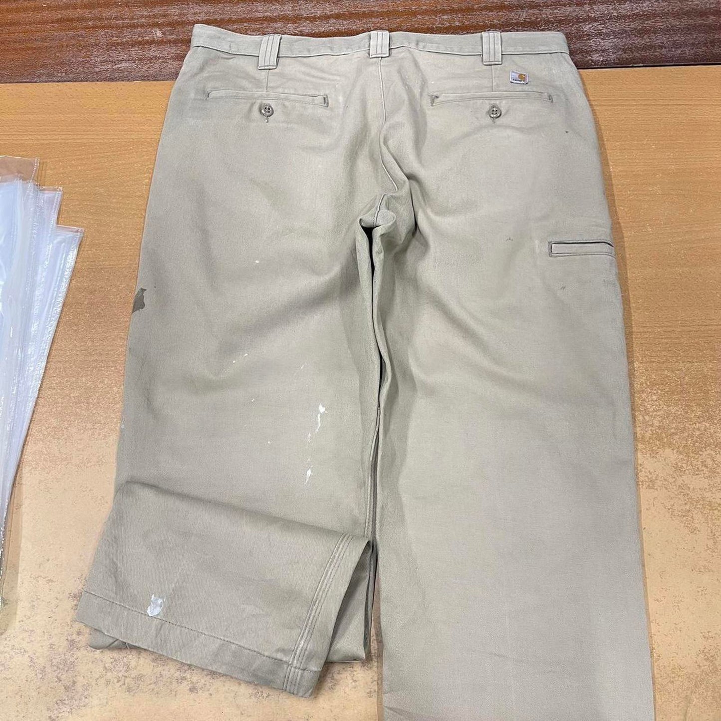 Beige Carhartt double knee trousers W36L30