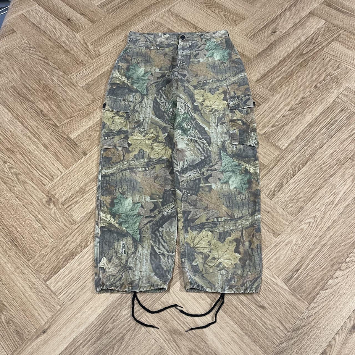 Vintage Liberty baggy camo cargo pants Loose floaty Advantage camouflage utility combat trousers