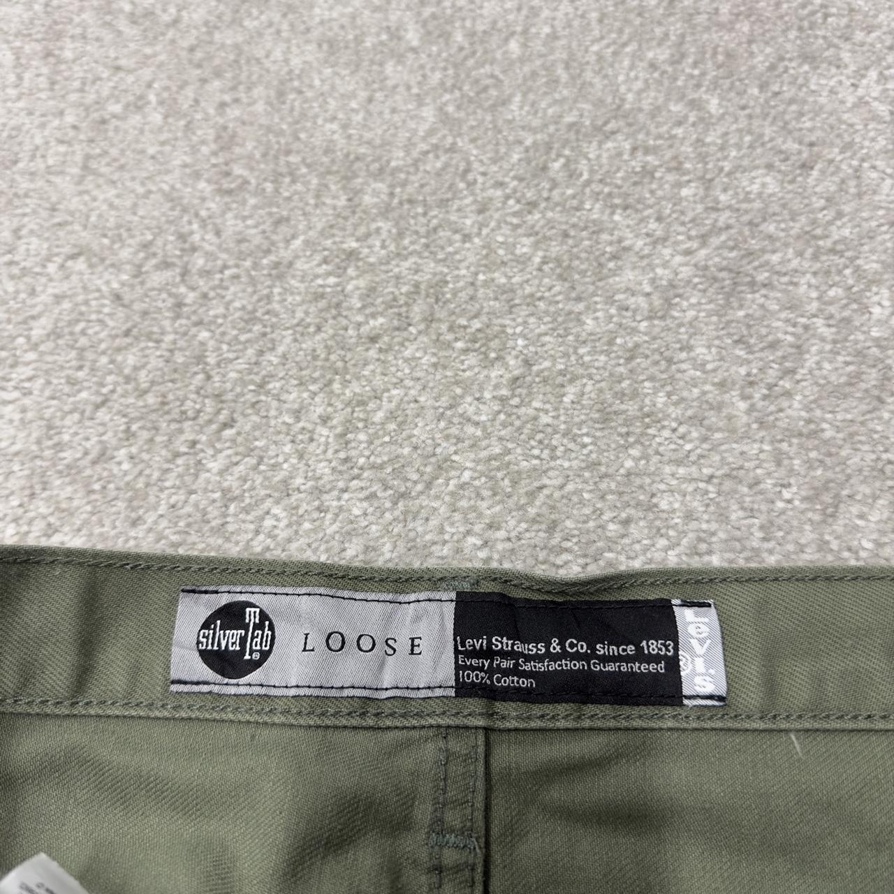 Levi’s Silvertab cargo jeans y2k W32L30 green Loose fit skater workwear pant