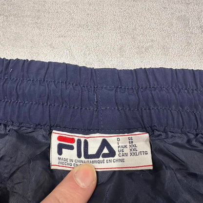 Baggy Fila Trackies XXL Navy loose Y2K floaty joggers embroidered logo