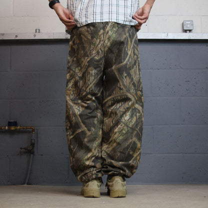 ScentLok canvas camo joggers y2k khaki L Mossy Oak camouflage sweatpants elastic drawstring waist