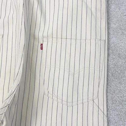 Vintage Levis dungarees XL W40L31 Beige Striped mens denim overalls