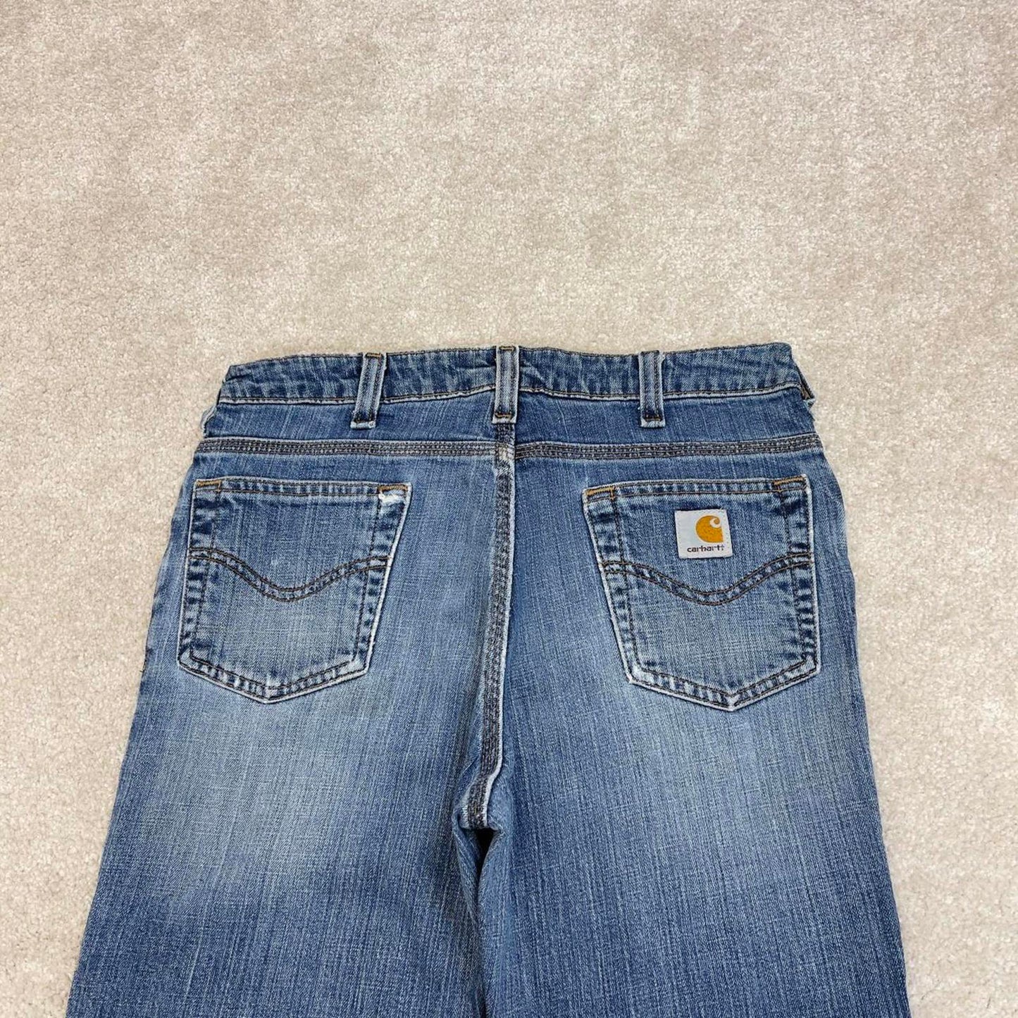 Blue Carhartt jeans size 6x30 women's bootcut 5 pocket work trousers y2k 90s style