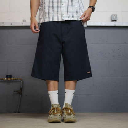 Dickies carpenter chino shorts blue Loose long leg skater / surf shorts festival