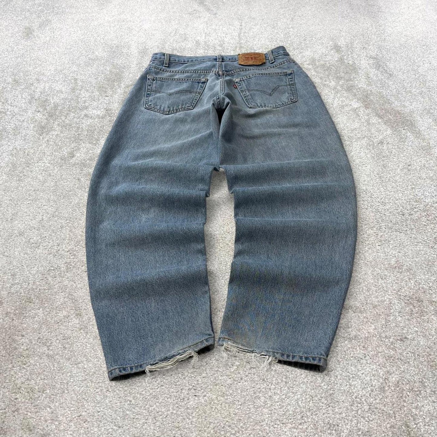 Levis 560 baggy jeans W33L30 blue loose tapered fit denim 90s skater style pants red tab 100% cotton
