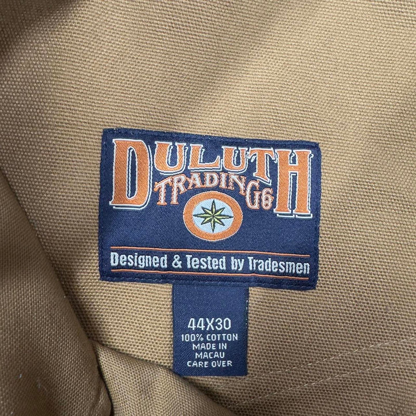 Baggy Duluth Trading jeans W44L30 loose tan denim 90s skater style workwear jeans
