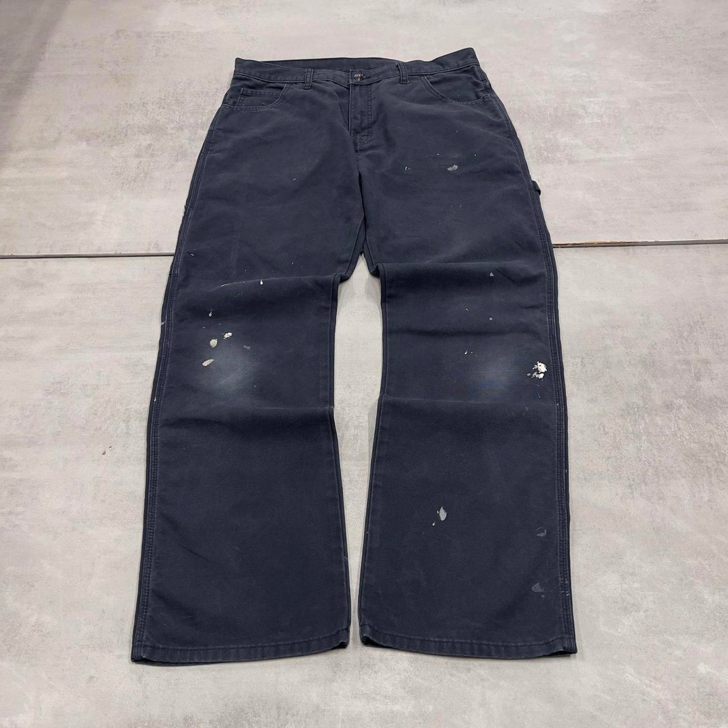 Loose Dickies carpenter jeans W34L32 90s skate style navy canvasy cargos