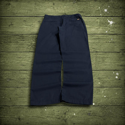 Y2K Dickies 874 work pants navy slim taper straight leg chino skater style trousers