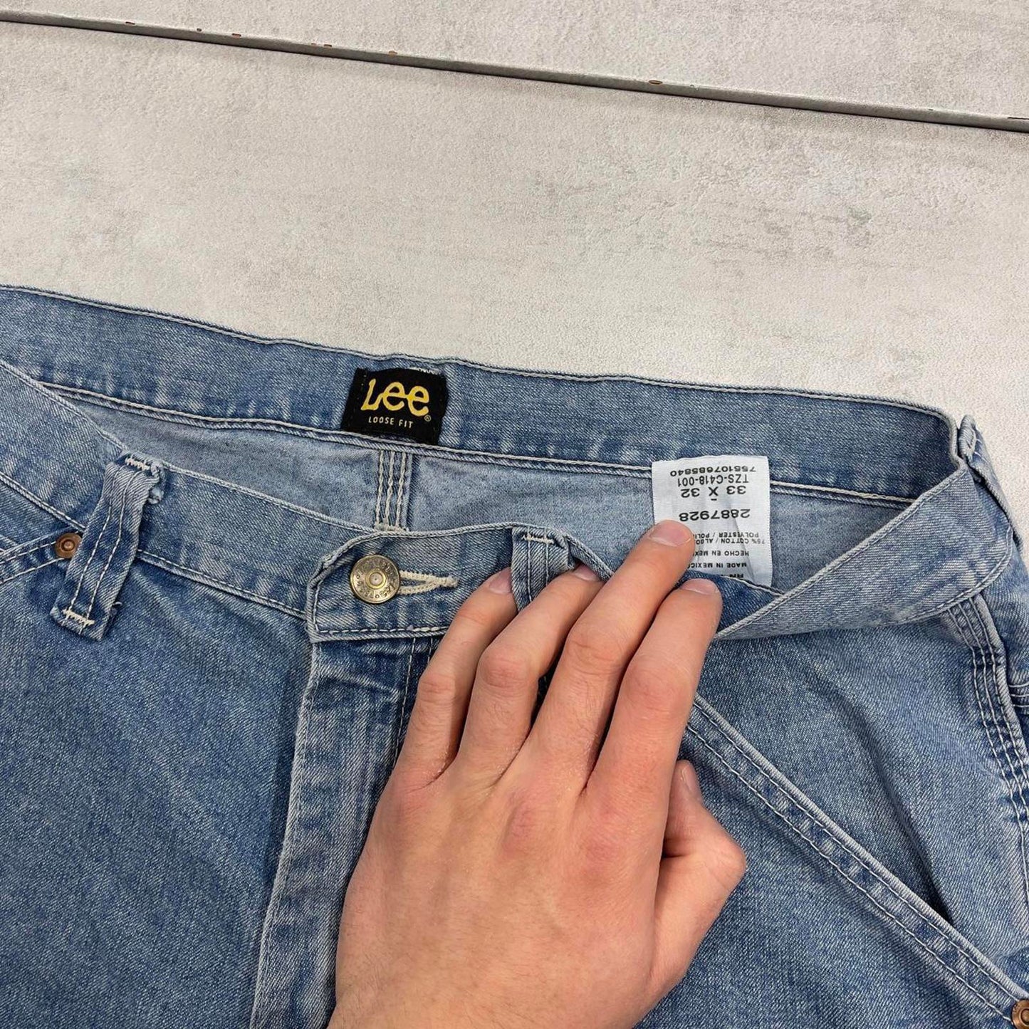 Blue Lee carpenter jorts W34