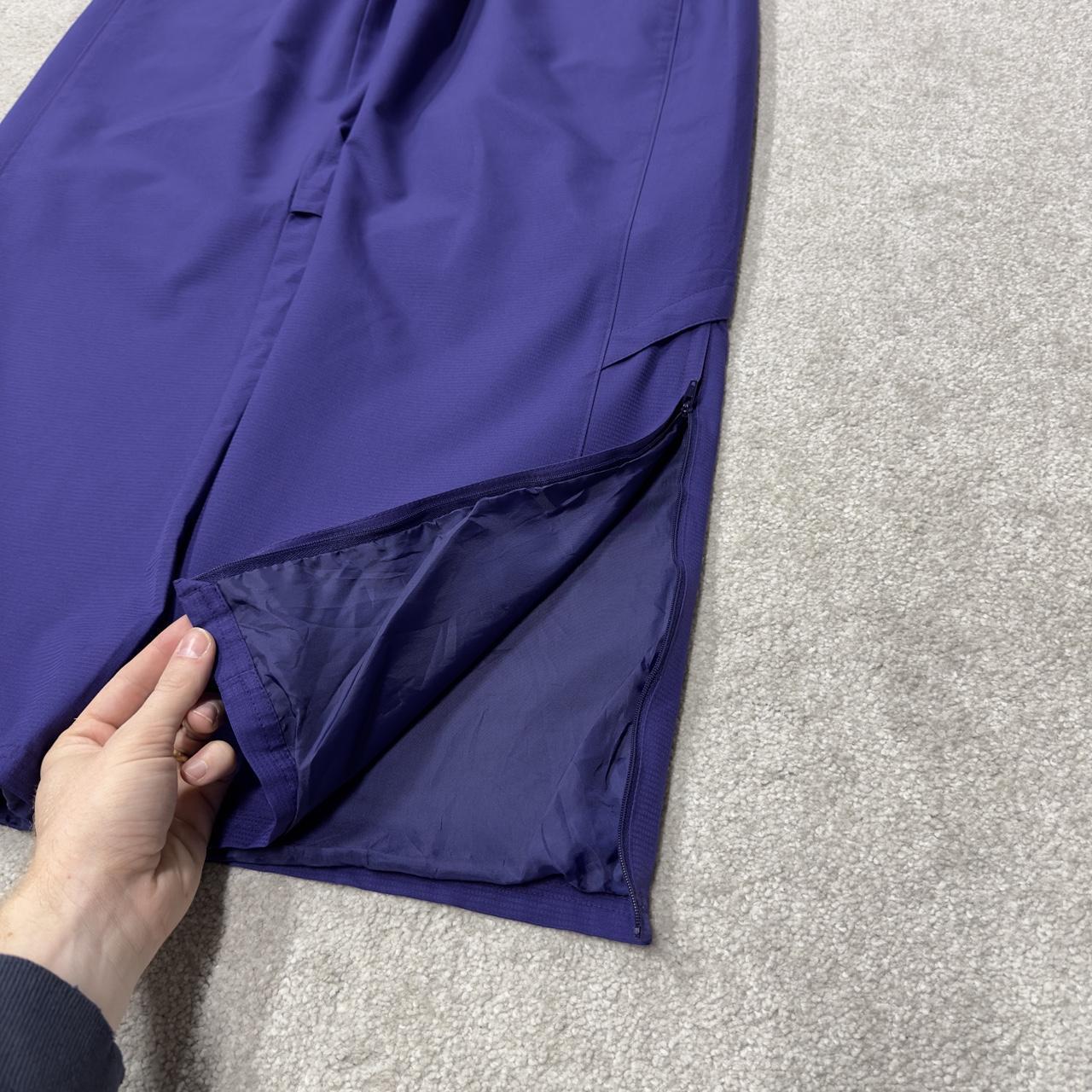 Baggy Y2K Adidas tracksuit bottoms purple large wide leg lined side embroidered logo track pants