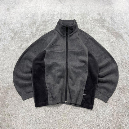 Grey Columbia technical fleece Medium women's y2k style full zip up autumn
