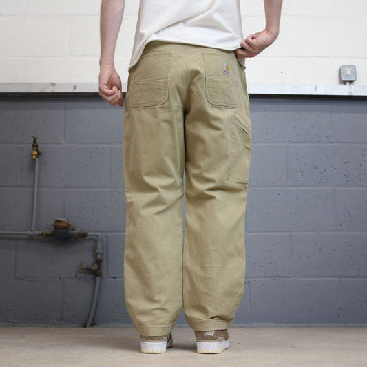 Mens Carhartt carpenter pants W36 L30 tan relaxed 90s style cargos