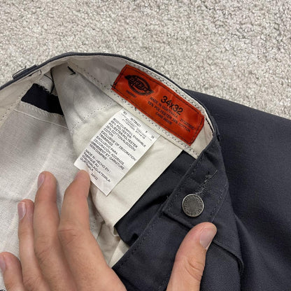 Dickies baggy cargo pants y2k grey W34L32 Loose fit skater work pants, belt loops, utility pockets