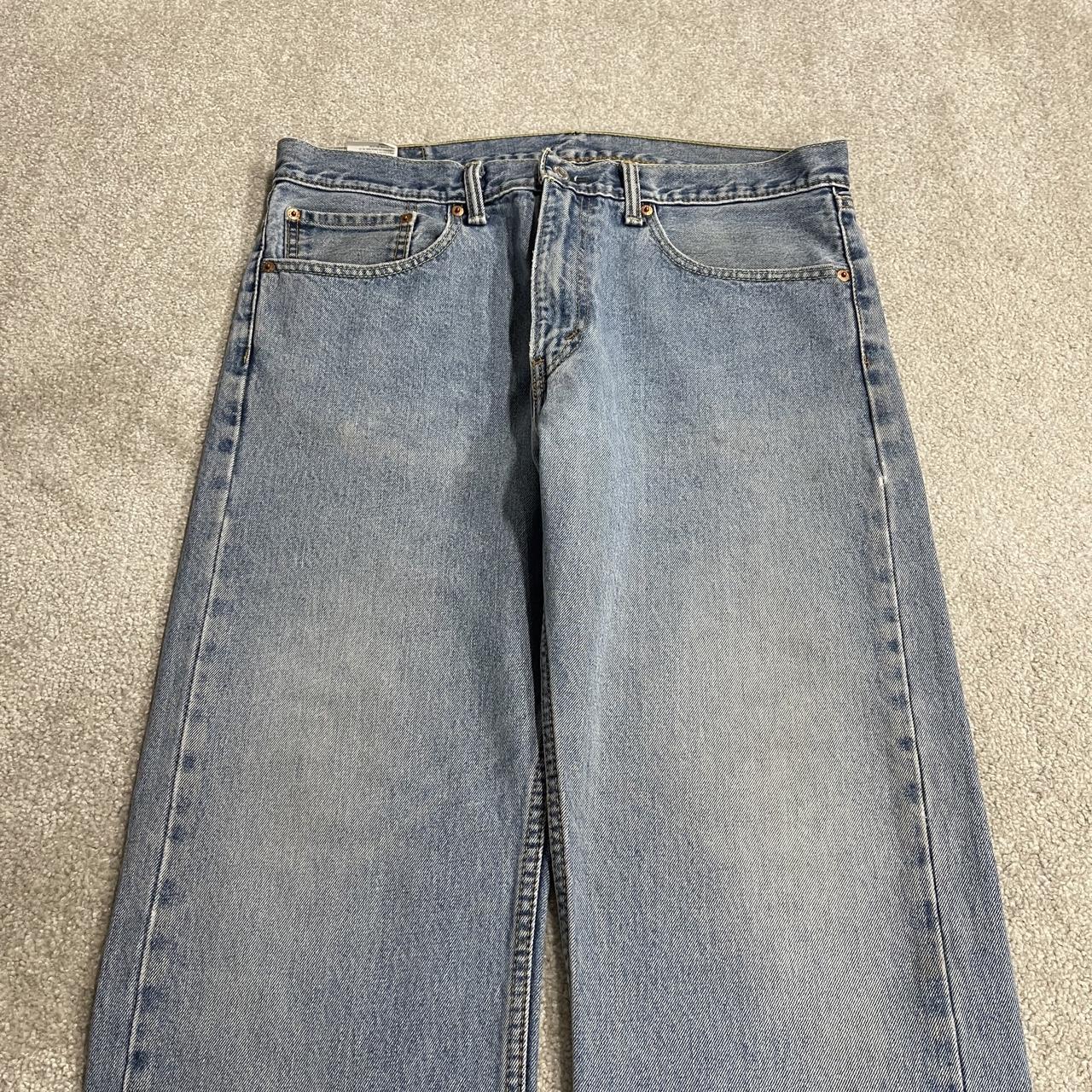 Y2K Levi’s 505 jeans W36L34 washed blue straight leg red tab logo 100% cotton