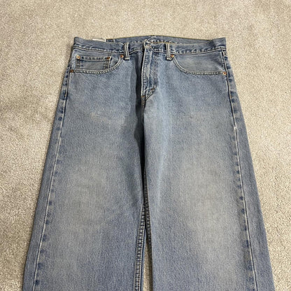 Y2K Levi’s 505 jeans W36L34 washed blue straight leg red tab logo 100% cotton