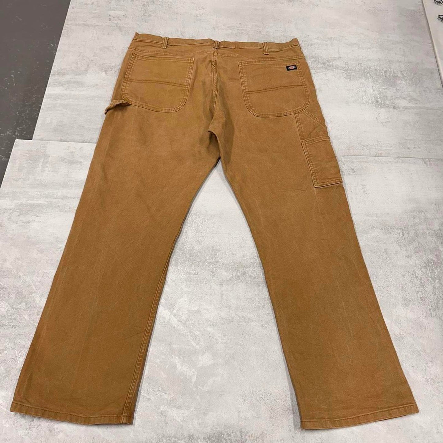 Tan Dickies carpenter jeans W40L30 loose canvas 90s style carpenters