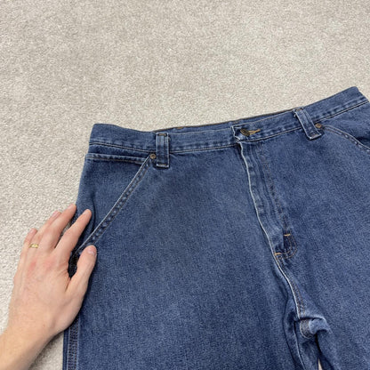 Wrangler carpenter jeans y2k blue loose leg denim Loose straight skater 2000s style cargo pants