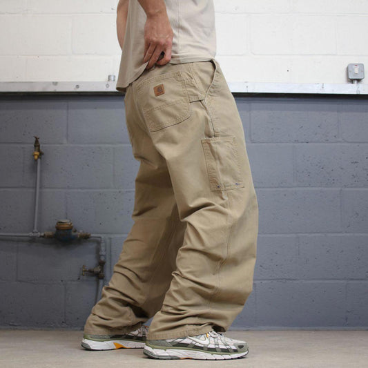 Vintage baggy Carhartt carpenter pants W38L32 90s style loose leg skater cargos
