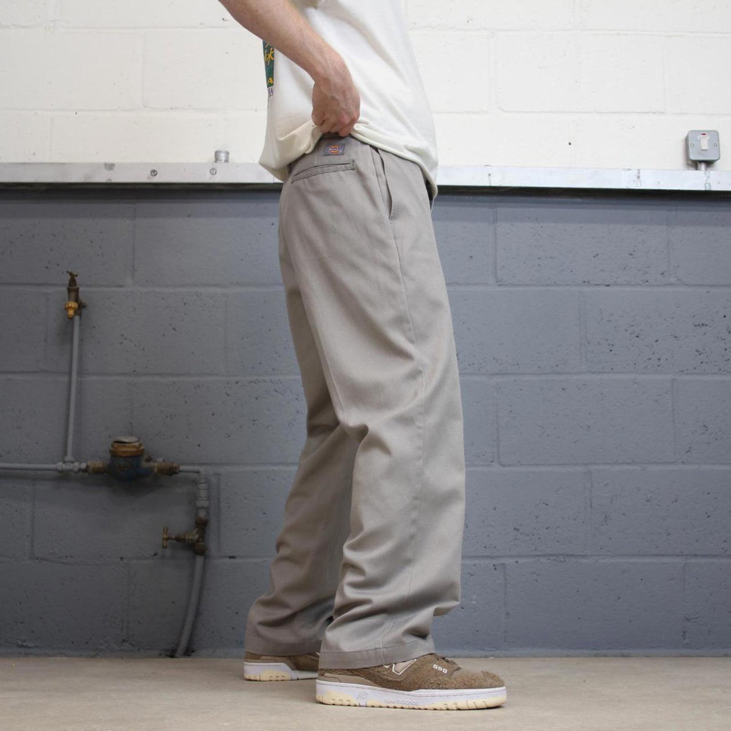 Dickies y2k chino Pants W36 L30 grey mens Loose fitting chino style skate pants