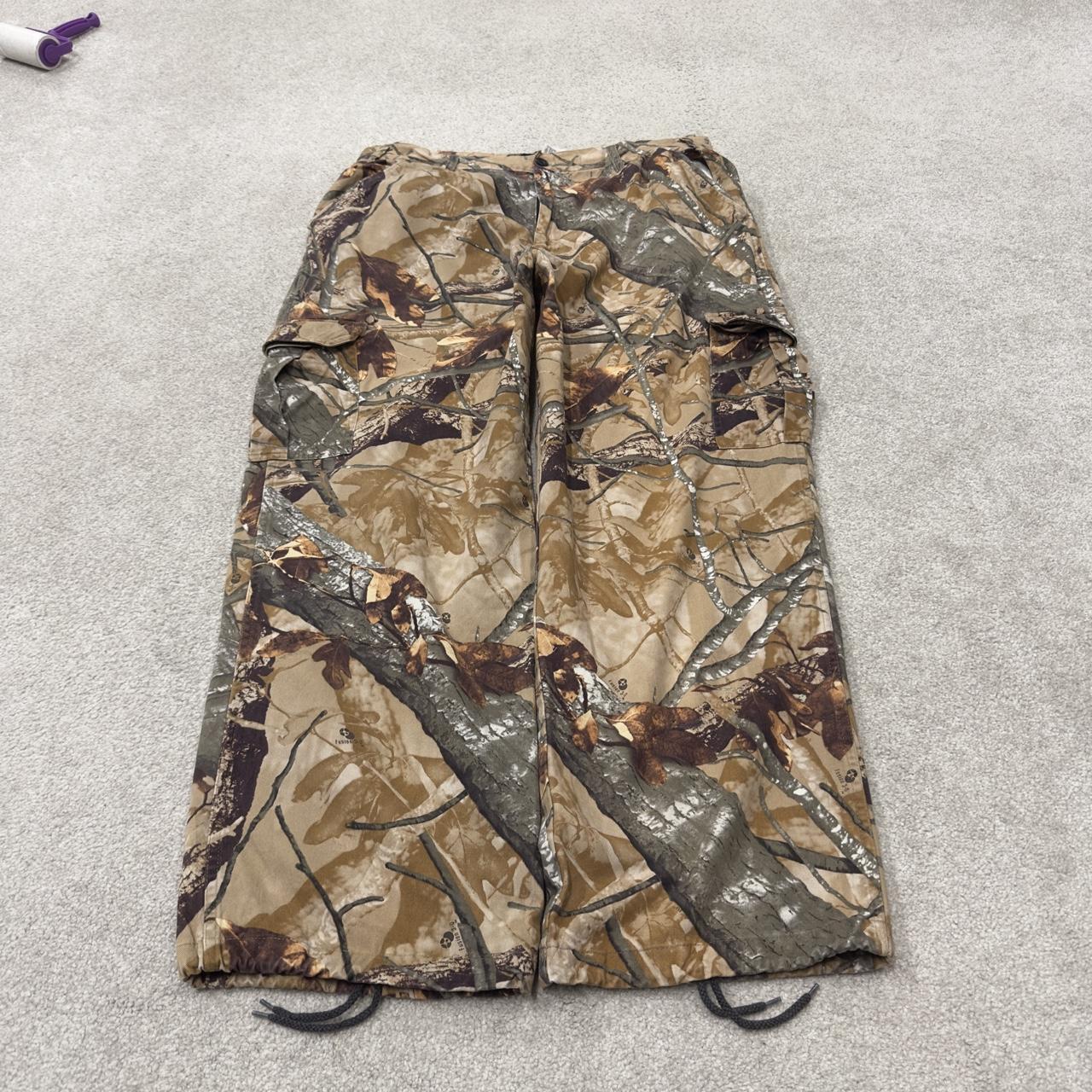 Vintage baggy camo cargo pants khaki Loose Outfitters Ridge camouflage Y2K hunting style trousers