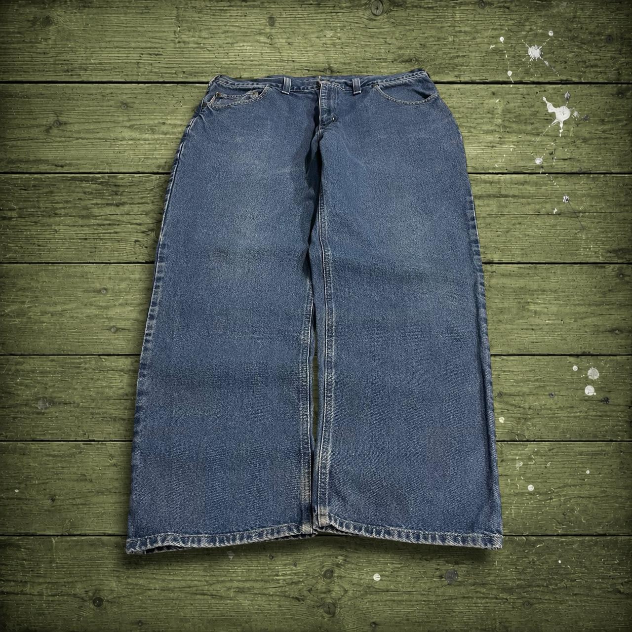 Vintage Carhartt jeans y2k denim blue Loose relaxed fit 5 pocket work pants