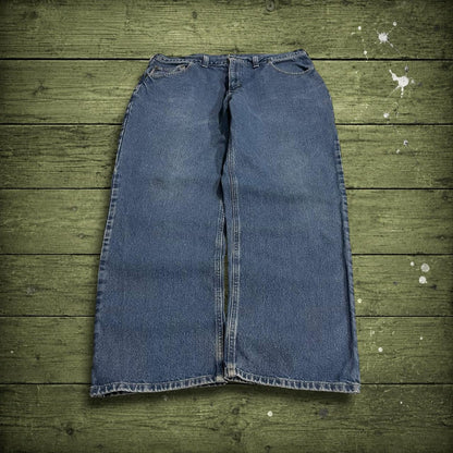 Vintage Carhartt jeans y2k denim blue Loose relaxed fit 5 pocket work pants