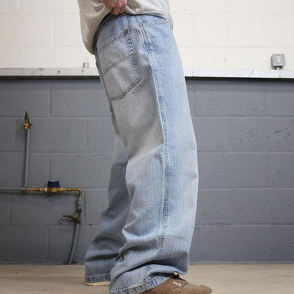 Y2K baggy Dodeca jeans wide leg blue Loose baggy fit Japanese style denim pants