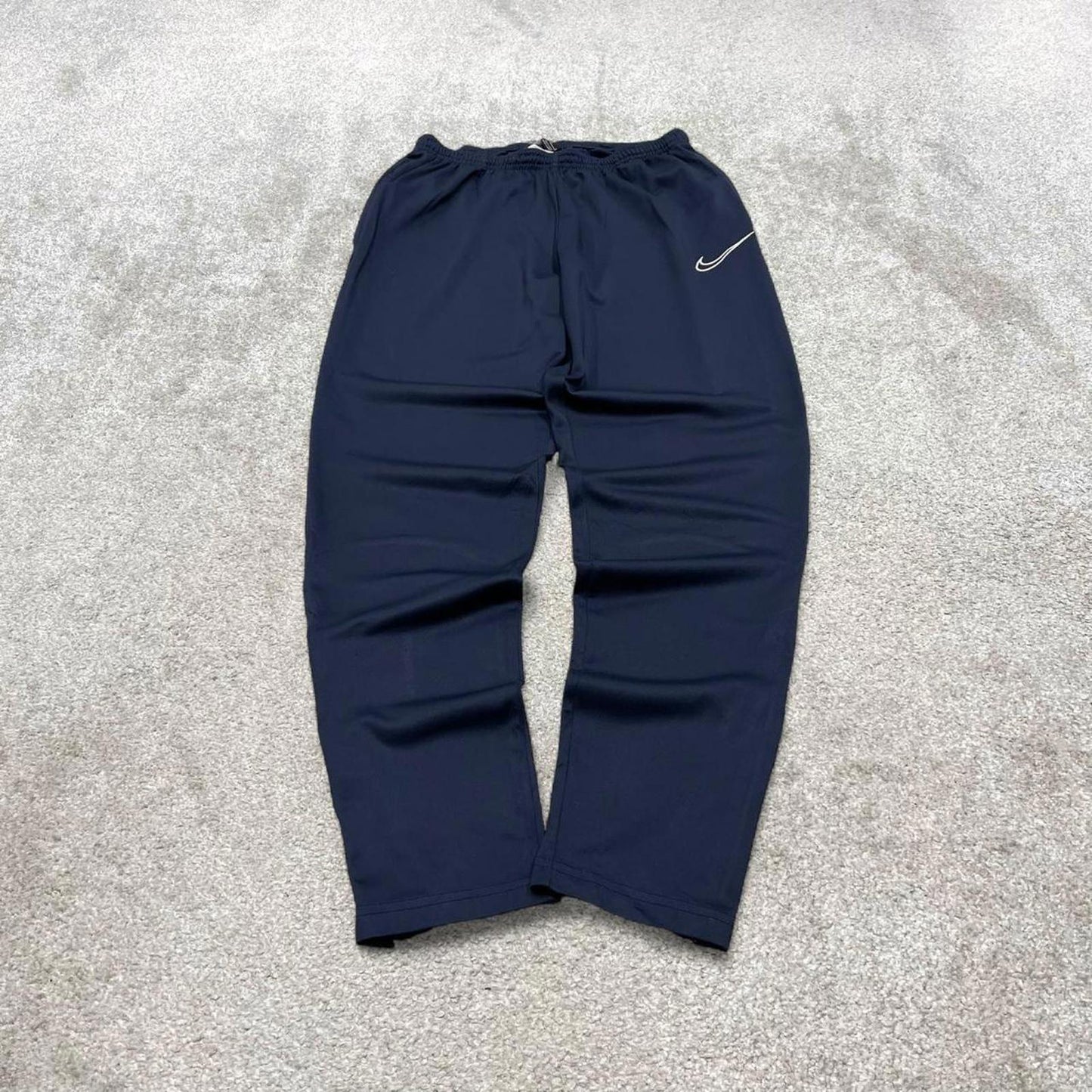 Vintage y2k Nike tracksuit bottoms navy Lightweight swoosh logo running track pants