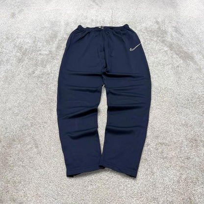 Vintage y2k Nike tracksuit bottoms navy Lightweight swoosh logo running track pants