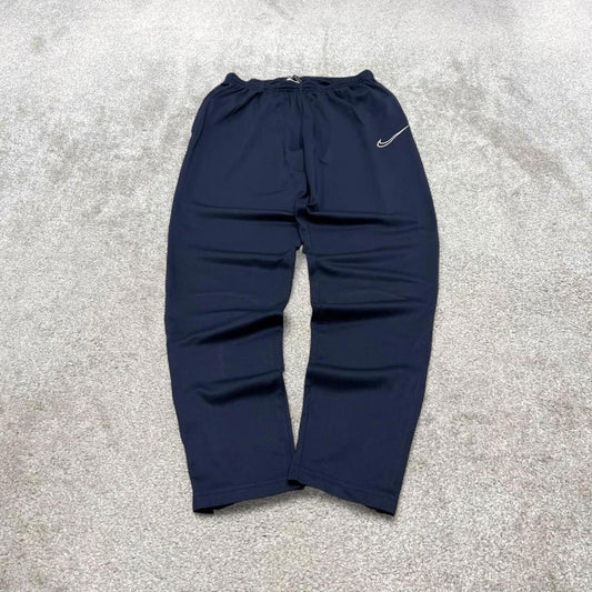 Vintage y2k Nike tracksuit bottoms navy Lightweight swoosh logo running track pants