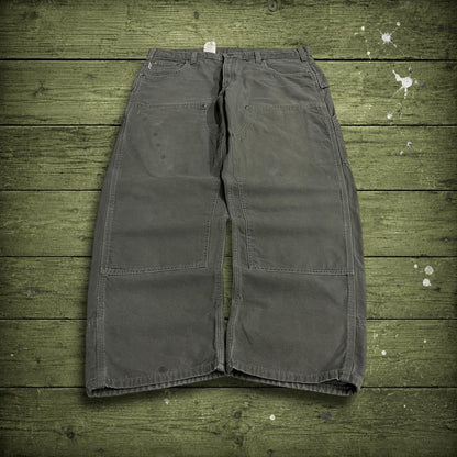 Carhartt double knee carpenter jeans Y2K green Loose fit baggy cargo utility pants wide leg